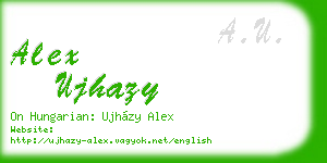 alex ujhazy business card